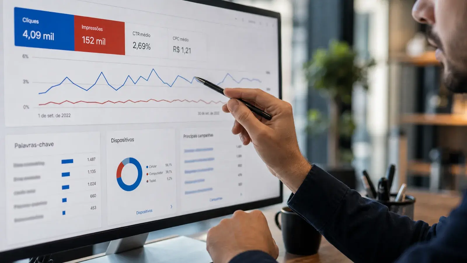 Qual é um bom CTR para campanhas de Google Ads?